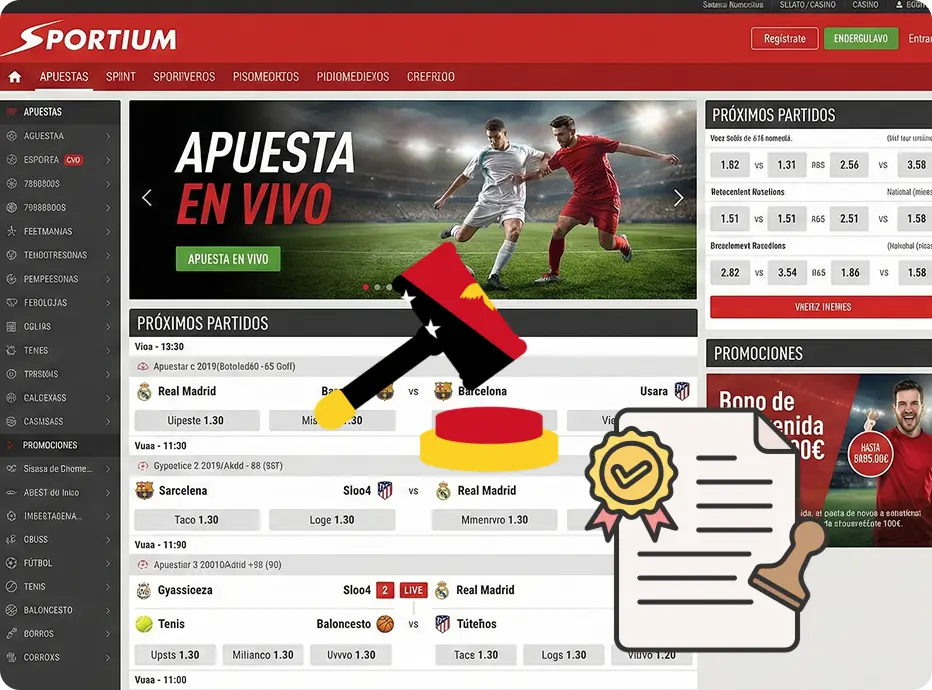 Sportium ES licencias y regulaciones